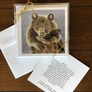 Photo of greeting cards featuring Jamison bear cub (version 2)